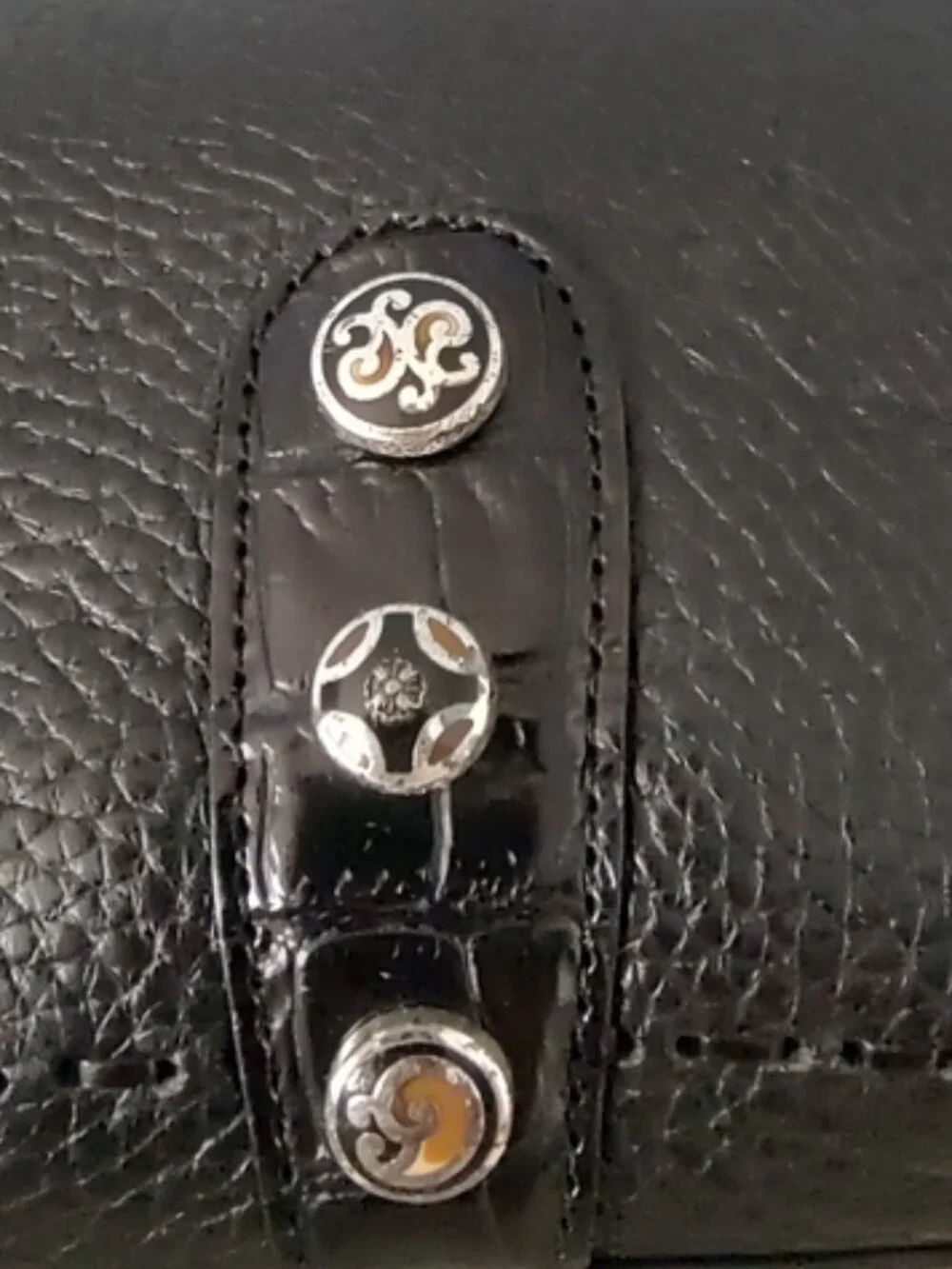 Brighton Collection leather scrollwork shoulder bag EUC